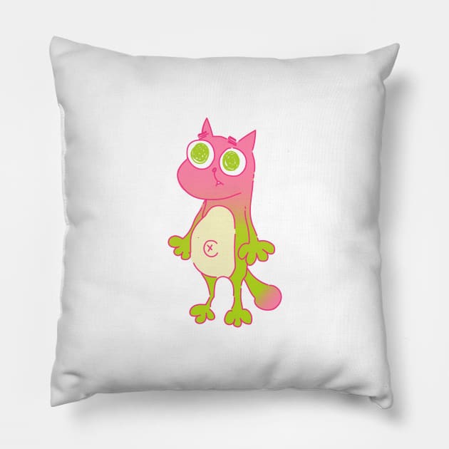 Big Hand Cat Pillow by aniwear