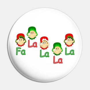 FA LA LA  Elf Christmas Gift Pin