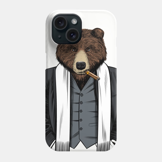 Grizzly Gangster Phone Case by albertocubatas