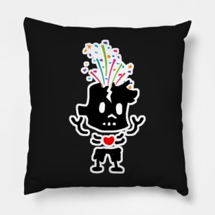 firecracker zombie boy Pillow