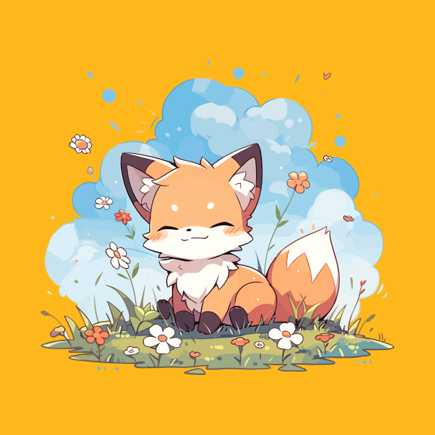 Happy Kawaii Baby Fox by Kawaii Kingdom