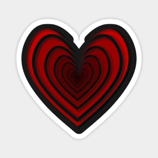 Rosy Heart (Glitch Red) Magnet