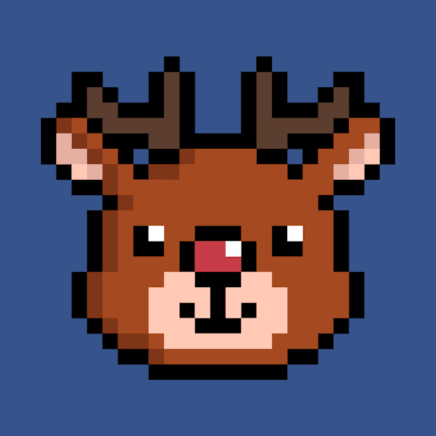 Cute Rudolph the reindeer pixel by Pixelo