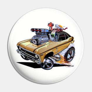 GOLD SUPER Nova 1970 Chevy Nova Pin