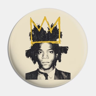 Basquiat crown portrait Pin