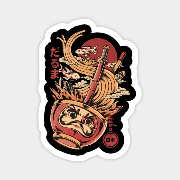 Daruma's Ramen Magnet by Ilustrata