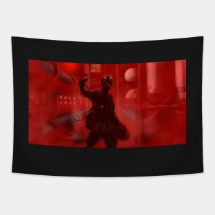 Red Nuclear Power Tapestry