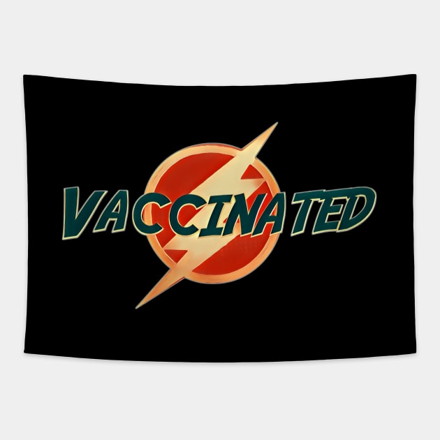 Vaccinated Hero (Dark) Tapestry by GeekDen