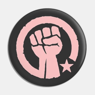 Dusty Pink Socialist Fist Pin