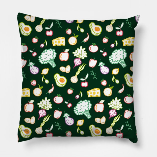 Fruits pattern Pillow by King Tiger