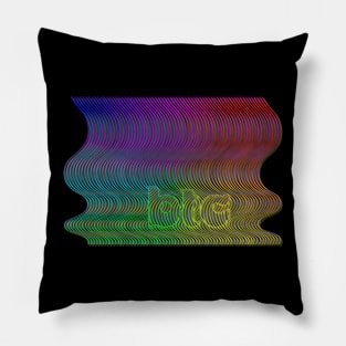 Bitcoin BTC Crypto Rainbow Op Art Pillow