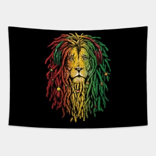 Rasta Lion with Jamican Colours Tapestry