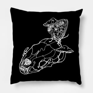 Skull and Butterfly Pillow