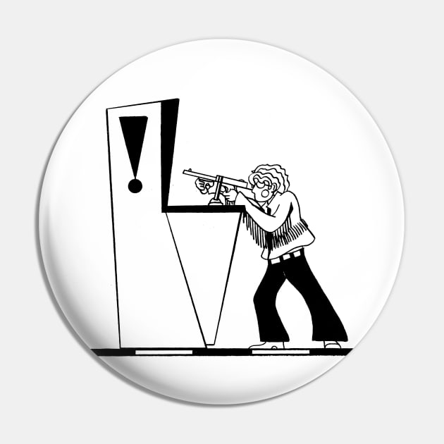 Johnny Shoots Saucers Pin by ziggycashmere