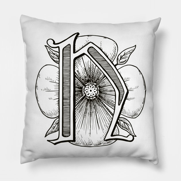 Monogram N Pillow by calebfaires