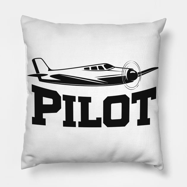 Pilot Aircraft Gift Pillow by Foxxy Merch