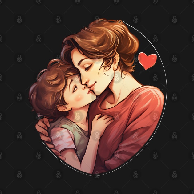 A mother's embrace is where a child finds solace by Printashopus