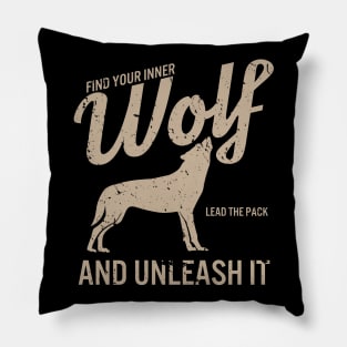 Find Your Inner Wolf Pillow