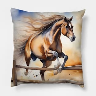 Leap of Freedom the Bold Escape of the Horse Pillow