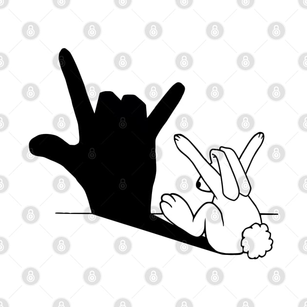 Rabbit Love Hand Shadow by mobiiart