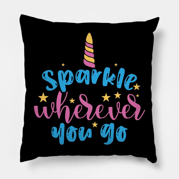 sparkle wherever you go Pillow by busines_night