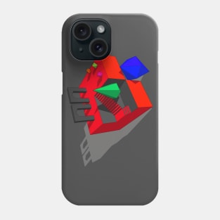 Geometrical Choice Red Cube Phone Case