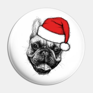 Christmas Dog. Scribble Art. Pin