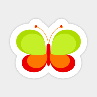 Green and Orange Butterfly Magnet