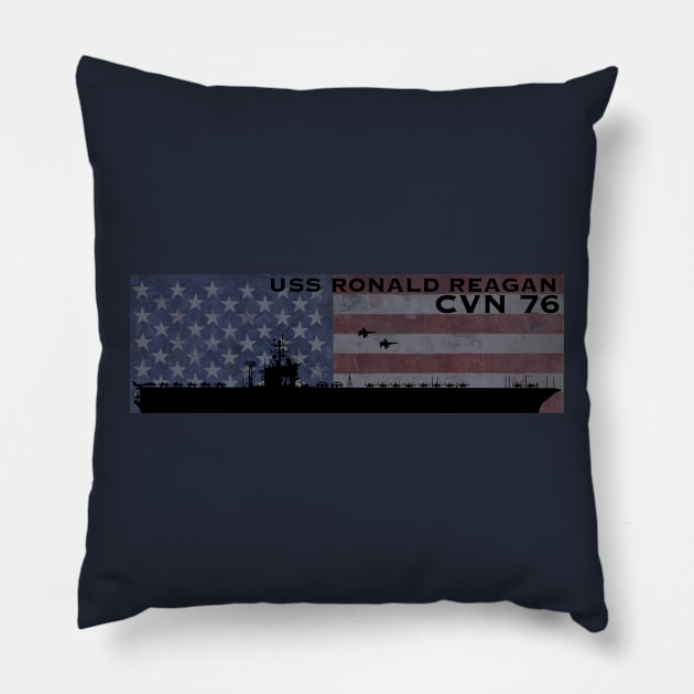 CVN 76 Pillow by 752 Designs