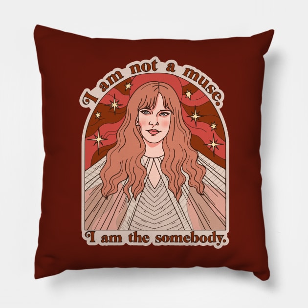 I am not a muse. Pillow by chiaraLBart