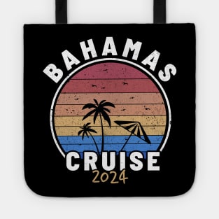 Bahamas Cruise 2024 - Sunset Retro Blue Tote
