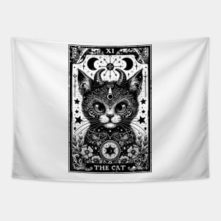 Devilish Cat Tarot Card Tapestry