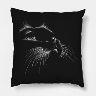 Cute Print Style Cat Face T-shirt Pillow