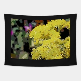 Yellow Coastal Flowers Tapestry