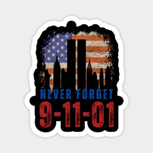 retro Never Forget 911 New York World Trade center Anniversary Magnet