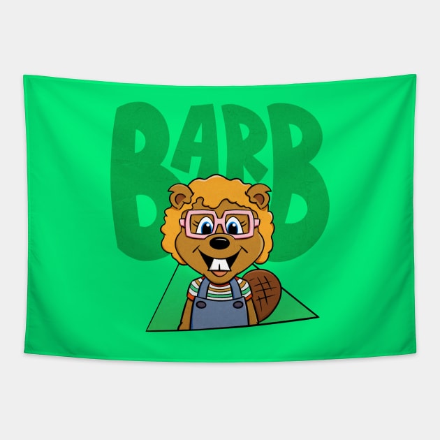 Barb The Beaver Tapestry by Jason Sharman