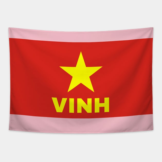 Vinh City in Vietnamese Flag Tapestry by aybe7elf