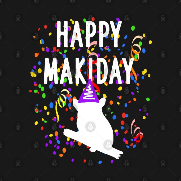 happy makiday Maki Geschenk Koboldmaki Affen Love by FindYourFavouriteDesign