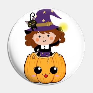 Cute halloween witch Pin