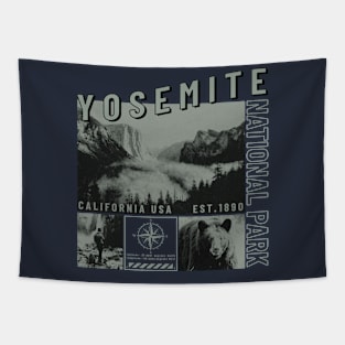 Yosemite National Park in brutal style Tapestry