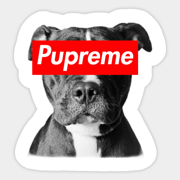 supreme dog sticker