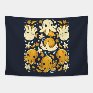 Banana Octopus Tapestry