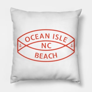 Ocean Isle Beach, NC Summertime Vacationing Anchor Ring Pillow