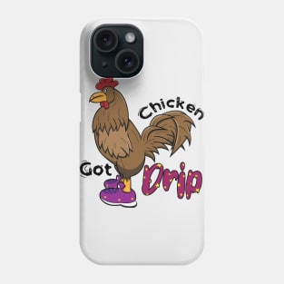 Chicken With Shoes Brown Purple DRIP Phone Case