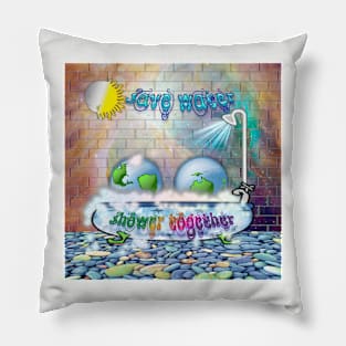 save water, shower together - 2 Pillow