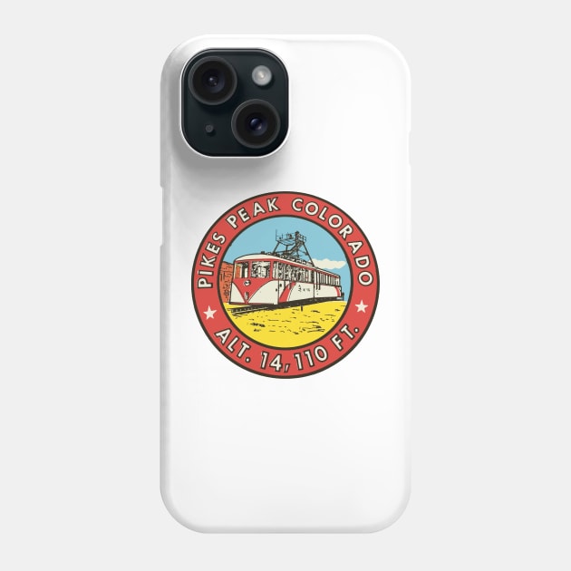 Vintage Pikes Peak Decal Phone Case by zsonn