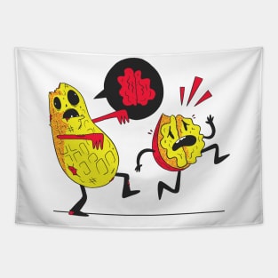 Zombie Peanut Brains Tapestry