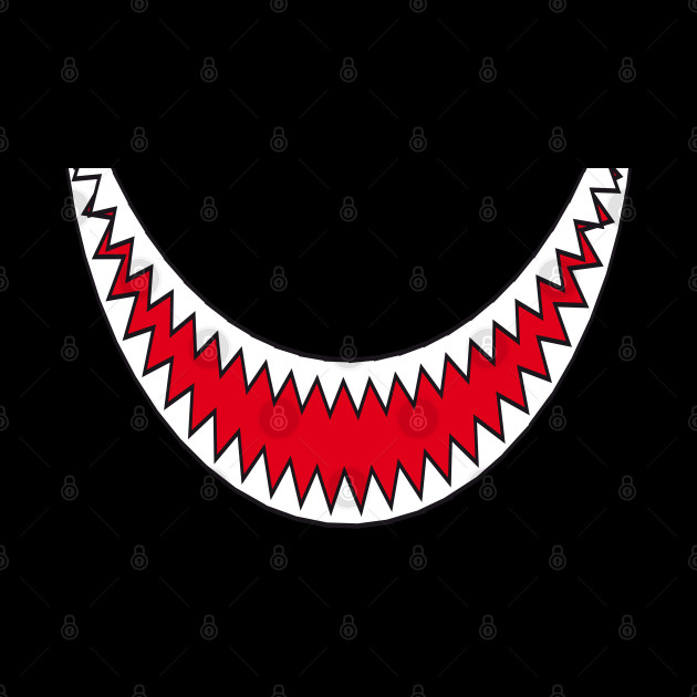 Download Halloween Shark Smile With Teeth - Teeth - Pin | TeePublic