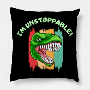 Funny I'm Unstoppable T Rex Classic Pillow