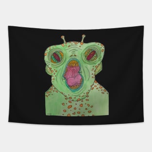 Green Lizard Monster Tapestry